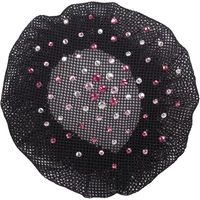 Produktbild von QHP Haarnetz für Dutt mit Rhinestones in Schwarz