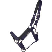 Produktbild von QHP Halfter Deluxe weich gepolstert aus Nylon für Vollblut in Navy Blau