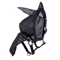 Produktbild von QHP Halfter-Fliegenmaske Combi mit Ohren für Ponys in Schwarz