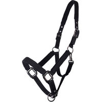 Produktbild von QHP Halfter mit abnehmbarer Fliegenmaske mit Ohren Schwarz Größe Cob