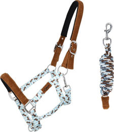 QHP Halfter-Set Stable Buddy für Ponys aus Cord in Bunt – Bild 1 von 2