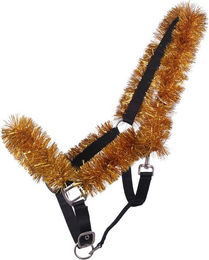 QHP Halfter Weihnachtsgirlande für Shetty in Gold aus Polyester – Bild 1 von 3