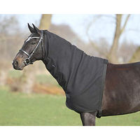 Produktbild von QHP Halsteil Fleece mit Klettverschlüssen und Gurt mit Schnappverschluss Schwarz Größe M