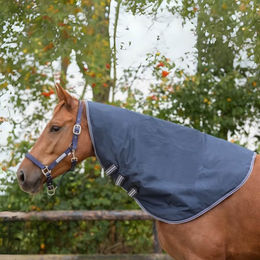 QHP Halsteil Turnout Luxus Blau aus Polyester – Bild 1 von 2