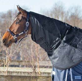 QHP Halsteil Turnout wasserdicht mit 200g Füllung für Pferdedecken Blau 90-100 cm - 200 g – Bild 1 von 4