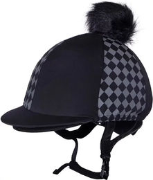 QHP Helmüberzug Omaha aus Polyester für Reithelme Unisex in Blau oder Schwarz – Bild 1 von 3