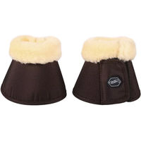Produktbild von QHP Hufglocken Ontario Springglocken mit Fellimitation und Klettverschluss Braun M