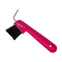 Produktbild von QHP Hufkratzer Color mit Bürste für Pferde in Rosa aus Kunststoff