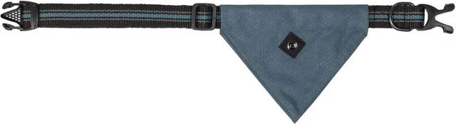 Produktbild von QHP Hundehalsband mit Bandana aus Polyester in Schwarz und Blau Größe L