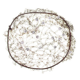 QHP Invisible Pearl Haarnetz für Frauen in Braun und Transparent mit Perlenbesatz – Bild 1 von 5