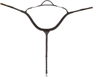 Produktbild von QHP Jagdhalsband für Pferde aus Leder in Braun für Ponys
