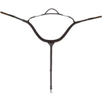 Produktbild von QHP Jagdhalsband für Pferde aus Leder in Braun für Ponys