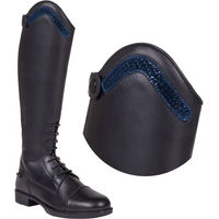 Produktbild von QHP Jaimy Croco Reitstiefel Zubehör aus Leder für Damen in Blau oder Schwarz