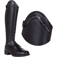 Produktbild von QHP Jaimy Croco Shine Reitstiefel aus Leder für Damen in Schwarz