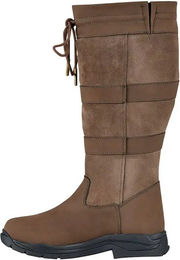 QHP Jaimy Kinderreitstiefel aus Leder in Braun wasserdicht – Bild 1 von 1