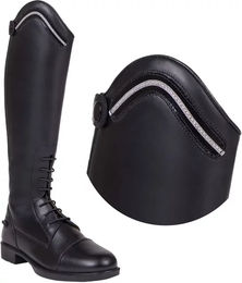 Produktbild von QHP Jaimy Shine Reitstiefel Zubehör für Frauen aus Kunstleder in Schwarz oder Silber