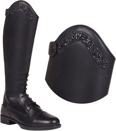 Produktbild von QHP Jaimy Sparkle Reitstiefel für Damen aus Kunstleder Schwarz Größe 37-40