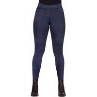 Produktbild von QHP Jorine Reithose Damen Leggings Full Grip Blau Größe 36