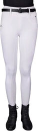 Produktbild von QHP Juliet Winterreitleggings Damen mit Full Grip in Weiß Größe 38