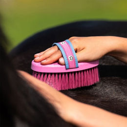 Produktbild von QHP Kardätsche Rosalynn Bürste aus Nylon in Rosa