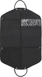 QHP Kleiderschutzhülle Croco aus Polyester in Schwarz und Transparent – Bild 1 von 7
