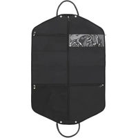 Produktbild von QHP Kleiderschutzhülle Croco aus Polyester in Schwarz und Transparent