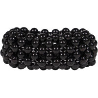 Produktbild von QHP Knotenband Beads Haargummi aus Kunststoff für Damen in Weiß und Schwarz