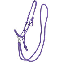 Produktbild von QHP Knotenhalfter Color mit Zügel aus Polyester in Lila für Vollblut