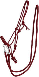 QHP Knotenhalfter Color mit Zügel für Shetty Pferde aus Polyester in Rot – Bild 1 von 2