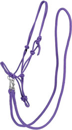 QHP Knotenhalfter mit Zügeln aus Polyester für Ponys in Lila Passion Flower – Bild 1 von 2