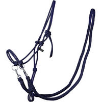 Produktbild von QHP Knotenhalfter mit Zügeln aus Seil für Ponys in Blau