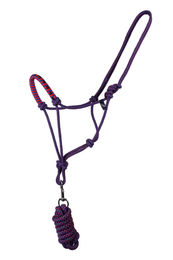 Produktbild von QHP Knotenhalfter Set Dazzling Lila aus Seil