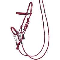 Produktbild von QHP Knotenhalfter-Set Multifunktion für Warmblut in Rot