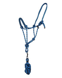 Produktbild von QHP Knotenhalfter Set Victoria Blau aus Seil
