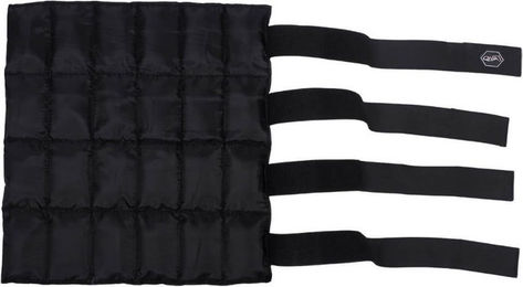 QHP Kühlbandage Gamasche für Pferde mit Gel-Packs und Klettverschluss Schwarz – Bild 1 von 7