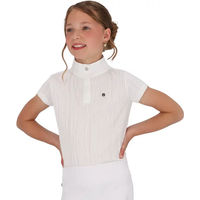 Produktbild von QHP Kynlee Reit-Poloshirt für Mädchen aus Polyester in Weiß für den Sommer