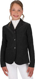 Produktbild von QHP Kynlee Turnierjacke für Mädchen in Schwarz aus Polyester für den Sommer