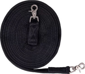 QHP Langzügel für Pferde aus Polyester in Schwarz – Bild 1 von 2