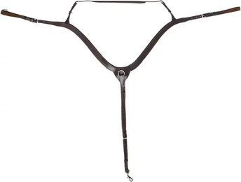 QHP Leder-Longierhalsband für Ponys in Braun mit langem Rückenstück – Bild 1 von 1