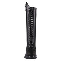 Produktbild von QHP Leder Reitstiefel Hailey Junior Kids Schwarz Grösse 36 EU
