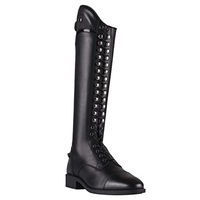 Produktbild von QHP Leder Reitstiefel Hailey Junior Schwarz Größe 35