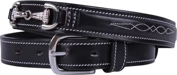 Produktbild von QHP Ledergürtel Unisex Schwarz 85 cm