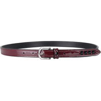 Produktbild von QHP Ledergürtel Unisex Schwarz Rot Silber 75 cm