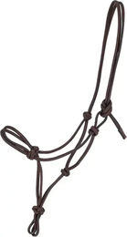 QHP Liberta Knotenhalfter aus Leder für Ponys in Braun oder Schwarz – Bild 1 von 2