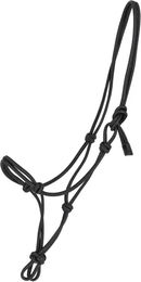 QHP Liberta Knotenhalfter aus Leder für Ponys in Schwarz – Bild 1 von 2