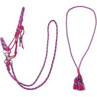 Produktbild von QHP Liberty Knotenhalfter Kombi aus Seil für Ponys in Rosa