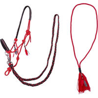 Produktbild von QHP Liberty Knotenhalfter Kombi aus Seil für Shetty in Rot