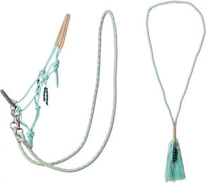 QHP Liberty Knotenhalfter Kombi mit Halsring und abnehmbaren Zügeln für Ponys in Ice Green – Bild 1 von 3