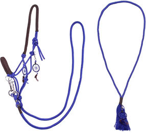 QHP Liberty Knotenhalfter Kombi Seil Blau Größe XL – Bild 1 von 5
