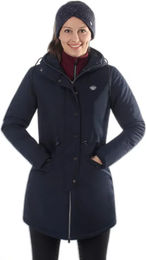 Produktbild von QHP Linde Parka für Damen in Blau wasserdicht und wintertauglich aus Polyester